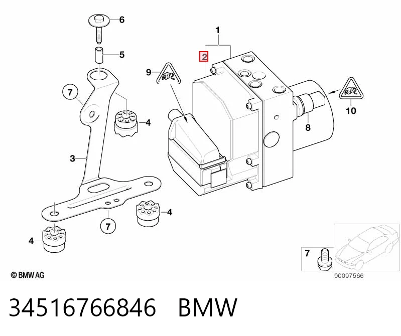 Блок АБС гідравлічний BMW 7 седан (E65, E66, E67) (2001 - 2008) ціна, від 570.15 USD