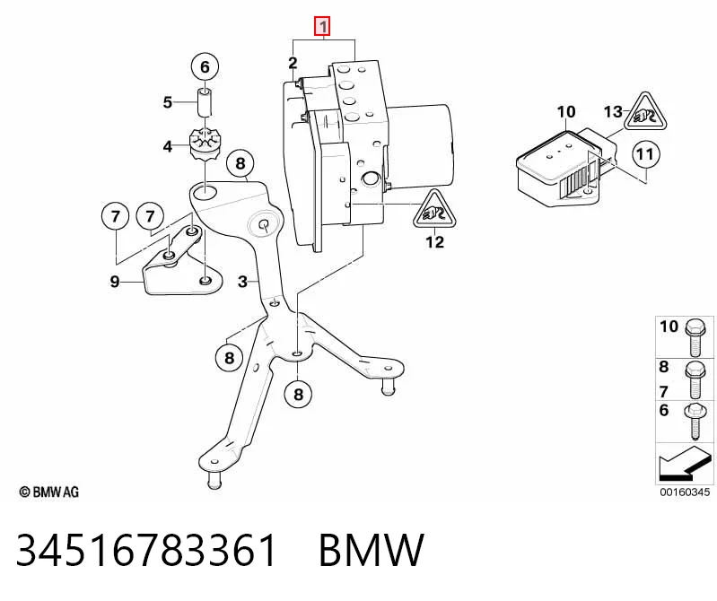Блок управління АБС (ABS) на BMW 5  E60