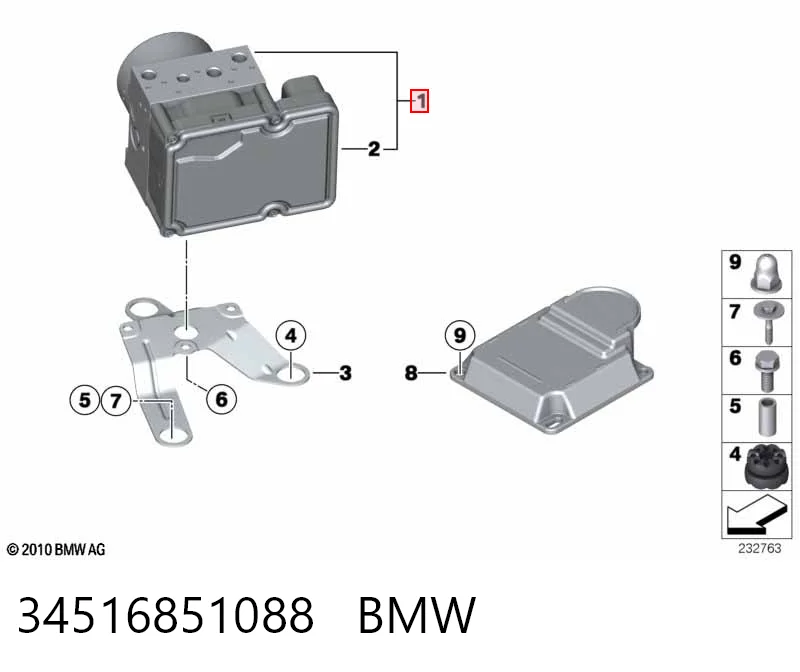 34516851088 BMW Блок управління АБС (ABS)