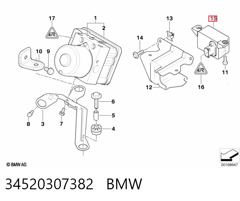 Датчик поздовжнього прискорення BMW 6764018 ціна, від 19.00 USD