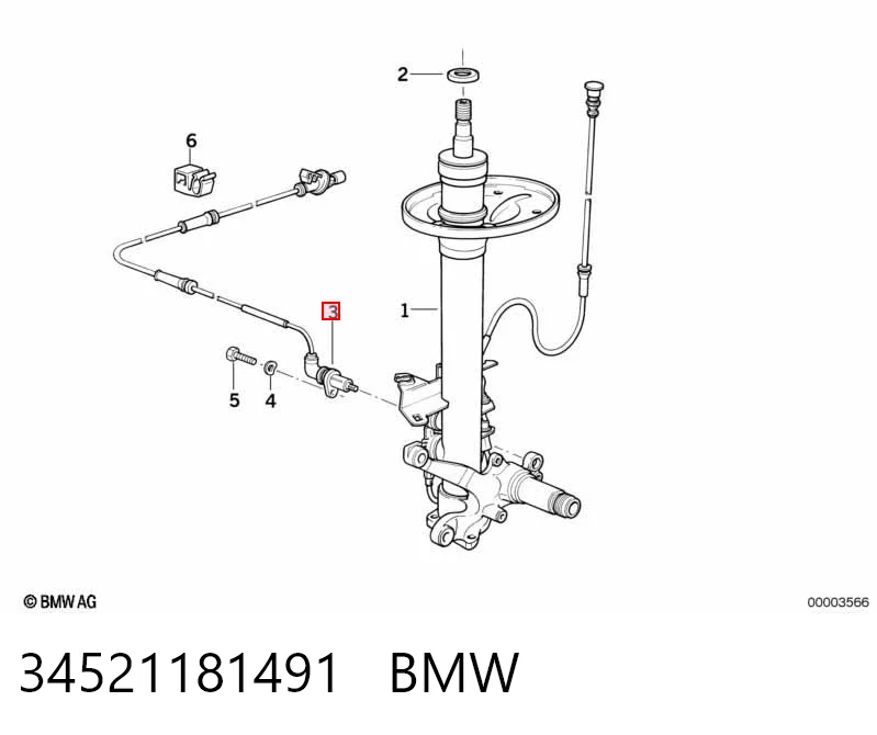 Датчик ABS передній BMW 1181839 ціна, від 22.57 USD