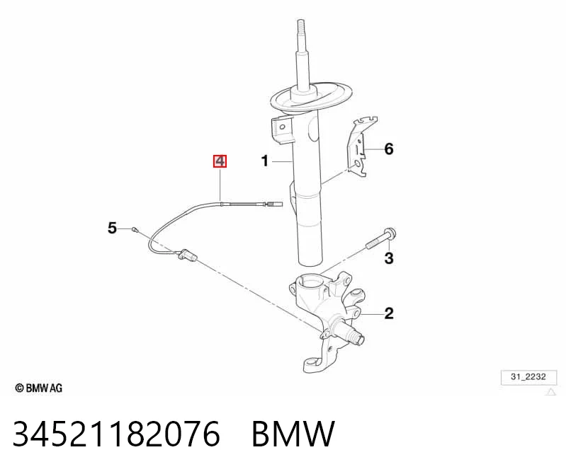 34521182076 BMW Датчик АБС