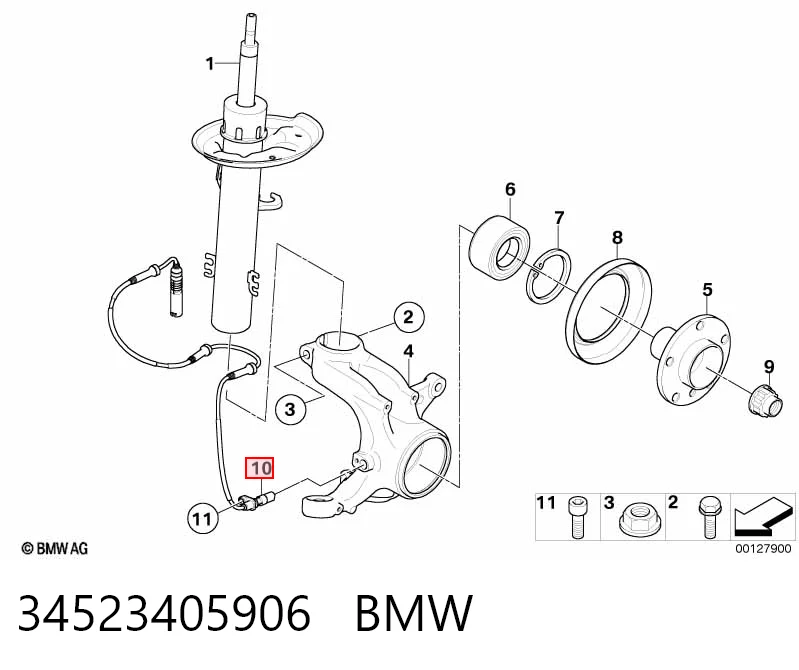 34523405906 BMW Датчик АБС