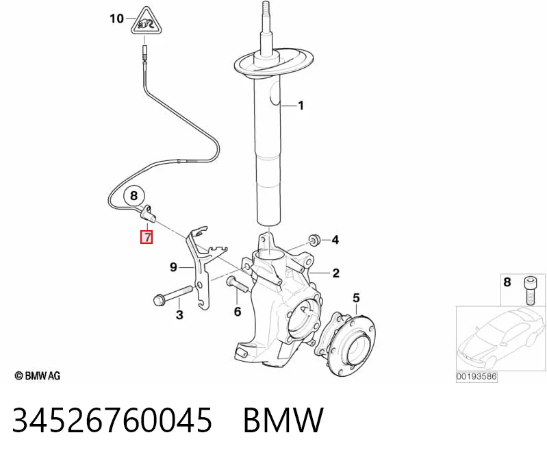 34526760045 BMW Датчик АБС