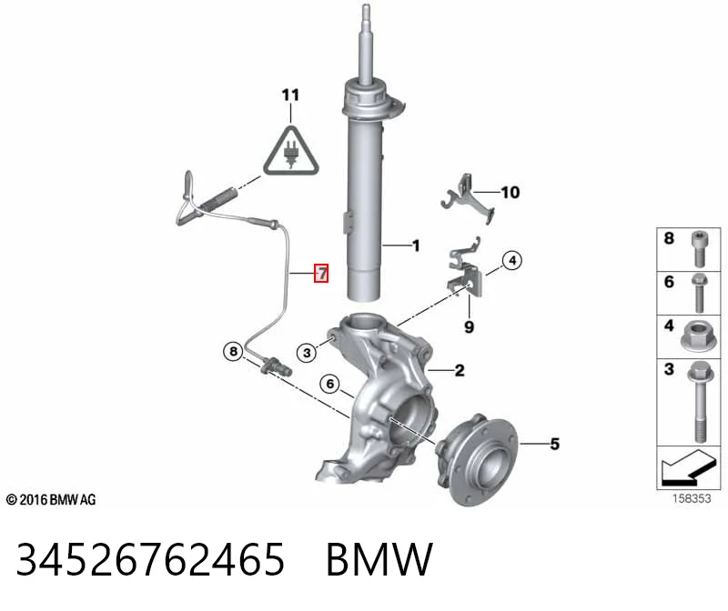 34526762465 BMW Датчик АБС