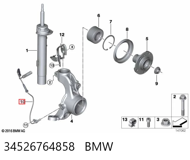 34526764858 BMW Датчик АБС