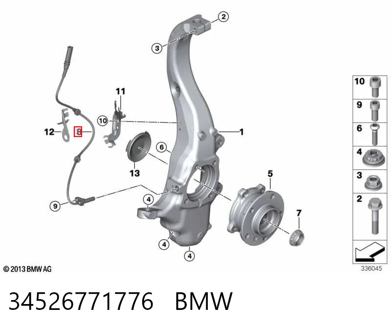 34526771776 BMW Датчик АБС