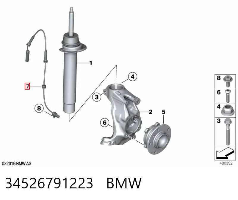 34526791223 BMW Датчик АБС