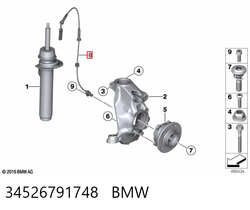 34526791748 BMW Датчик АБС