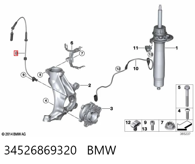 34526869320 BMW Датчик АБС