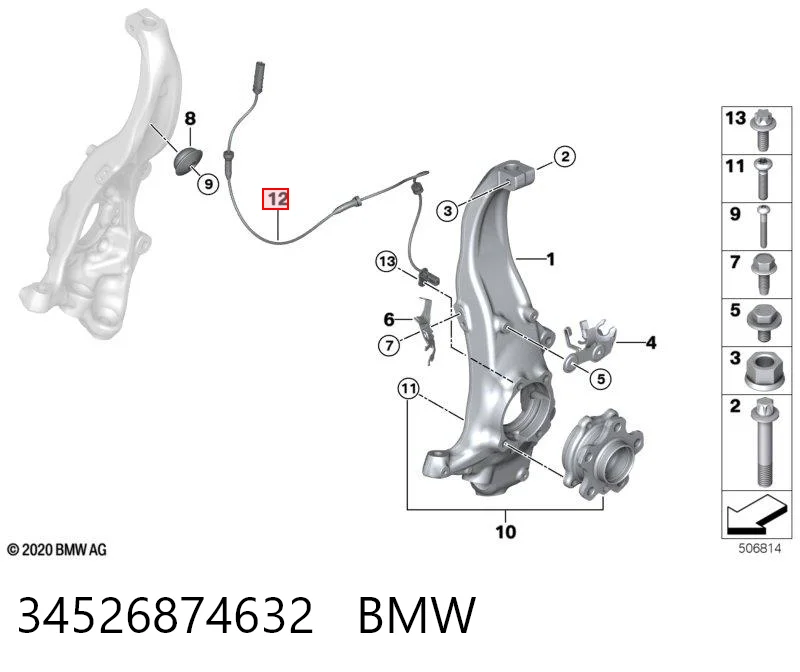 34526874632 BMW Датчик АБС