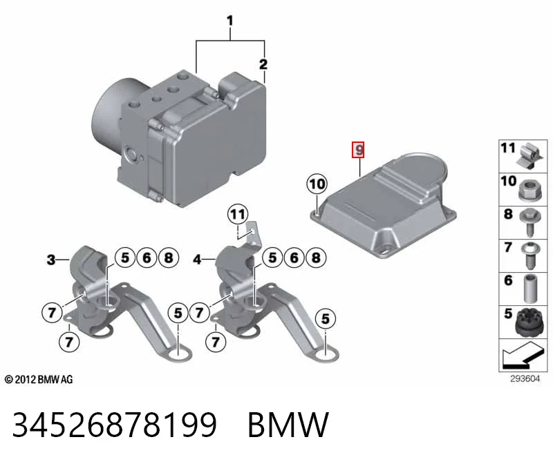 Модуль-процесор керування подушки безпеки 6865299 BMW