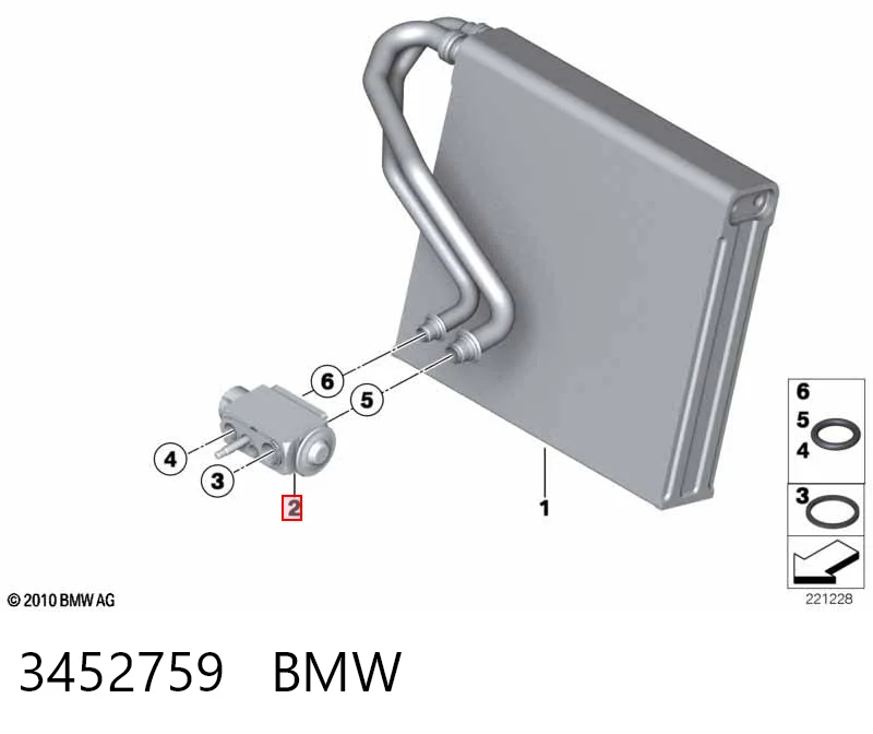 3452759 BMW Клапан TRV, кондиціонера