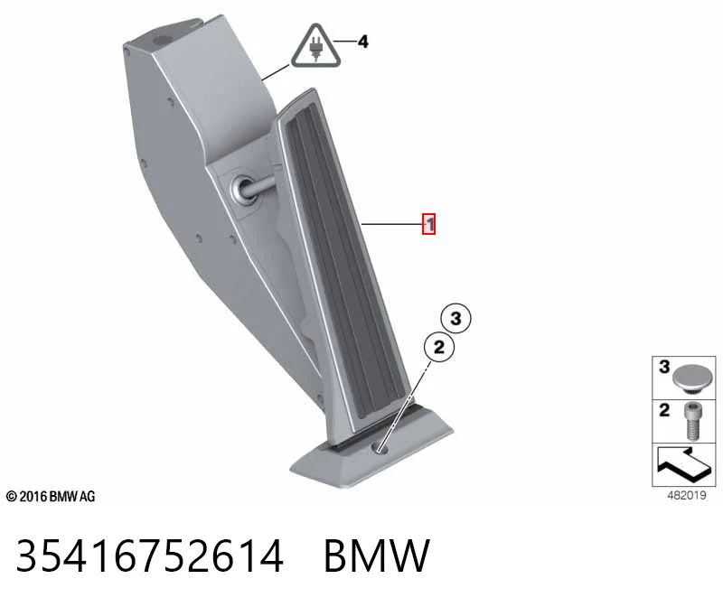 Підаль газу BMW 35406752614 ціна, від 9.71 USD