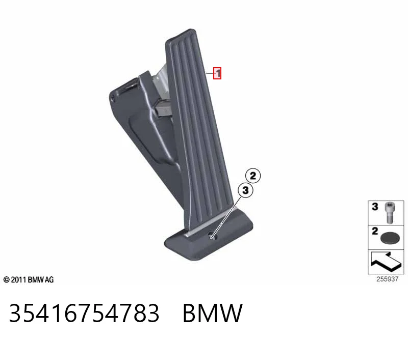 Підаль газу BMW X1 позашляховик (E84) (2009 - 2015) ціна, від 12.67 USD
