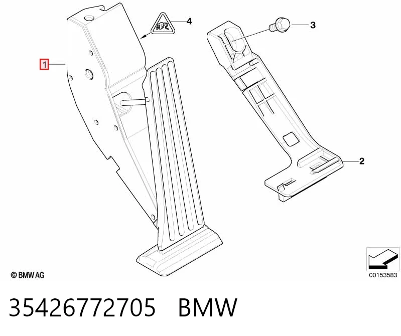 Педаль акселератора BMW 7 