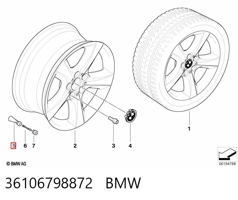 36106798872 BMW Датчик шин