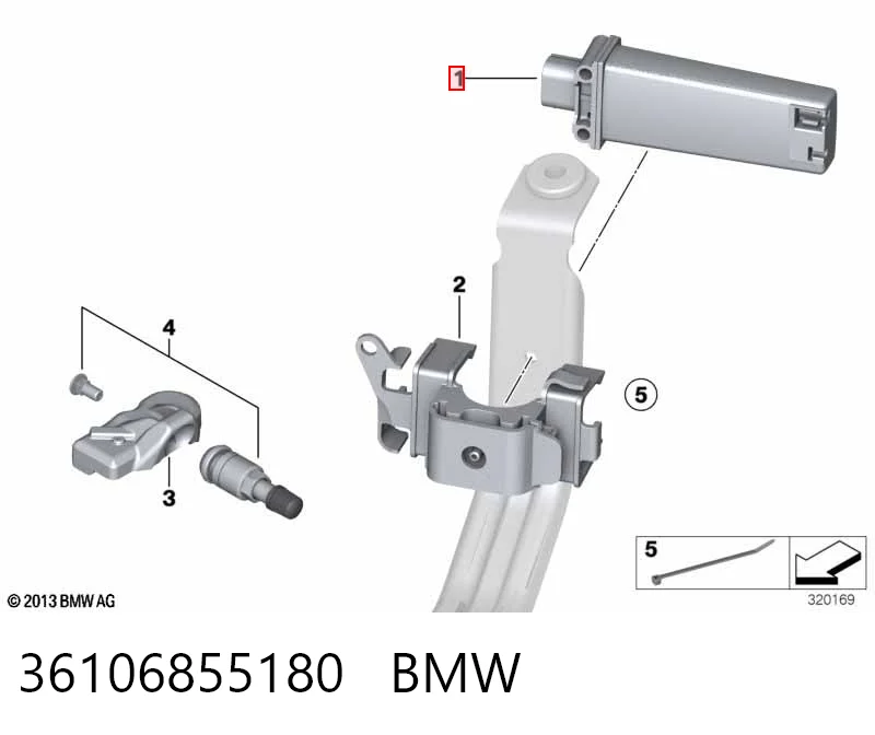 6855180 BMW Блок системи контролю тиску в шинах