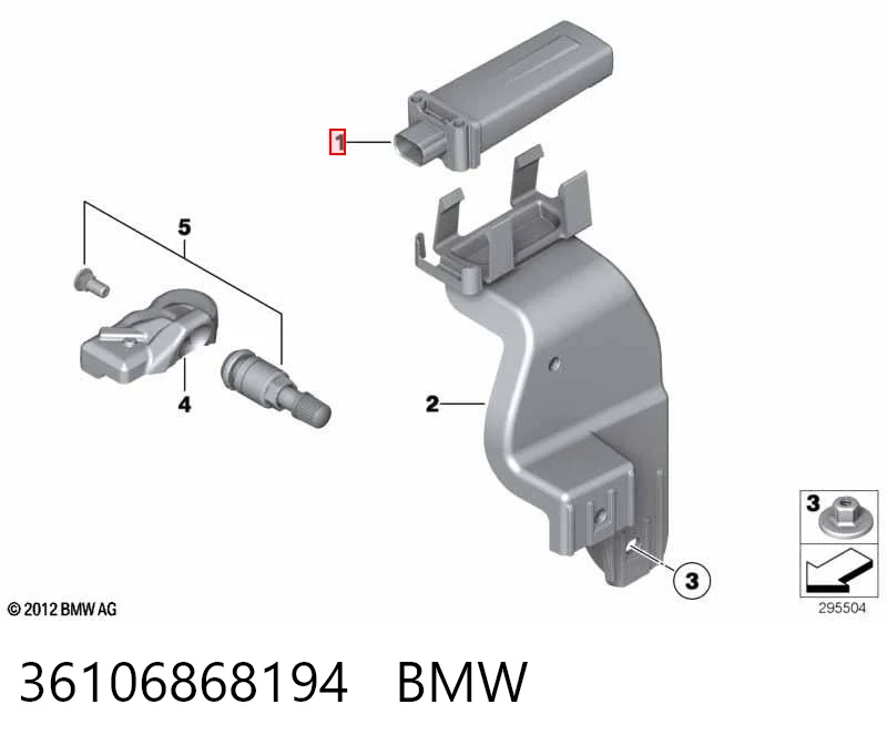 Купити 6795768 BMW Блок системи контролю тиску в шинах