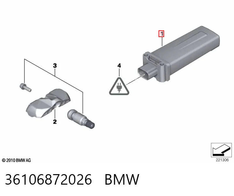 Блок системи контролю тиску в шинах BMW 6853670 ціна, від 76.02 USD