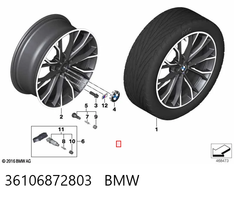 Манометр повітряний BMW 7 седан (G11, G12) (2015 - 2022) ціна, від 126.98 USD