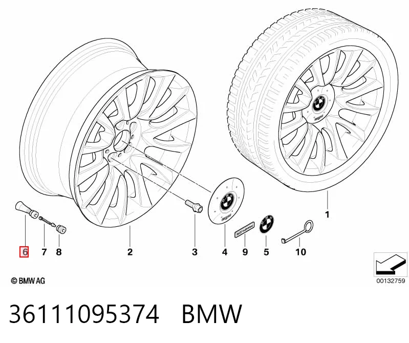 Купити Датчик тиску в шинах BMW 3  E90