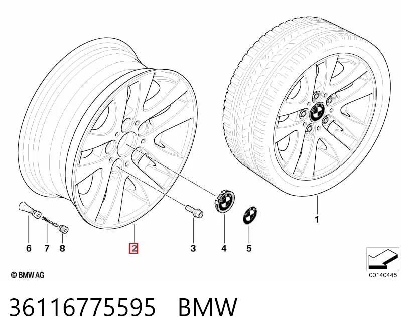 6775595 BMW Диски колісні литі (легкосплавні, титанові)