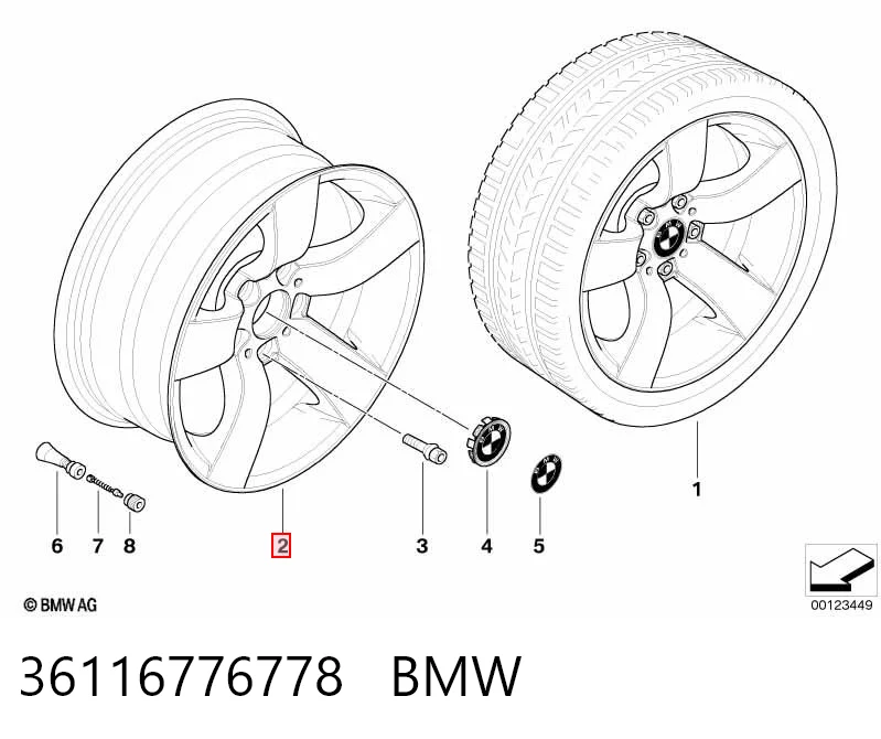 36116776778 BMW Диски литі (легкосплавні, титанові)