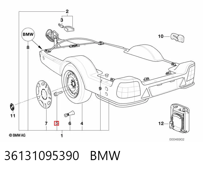 36131095390 BMW Болти до колеса
