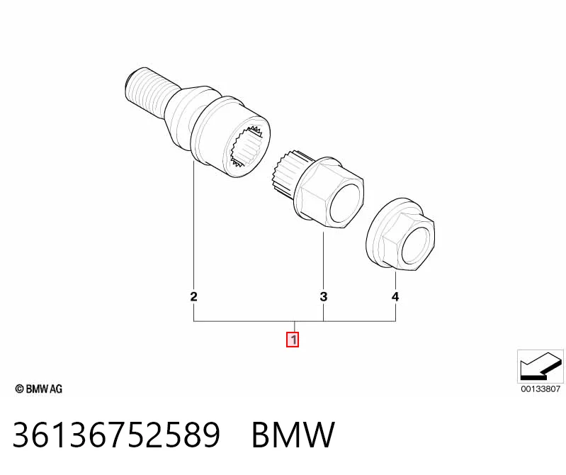 Колісний болт Volvo S80 I седан (TS, TH, KV) (1998 - 2006) ціна, від 23.43 USD