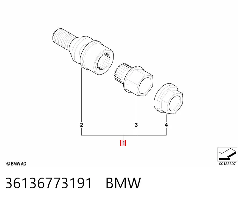 36136773191 BMW Болти до колеса