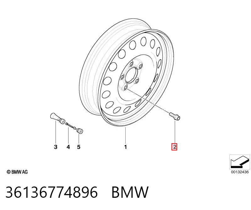36136774896 BMW Болти до колеса