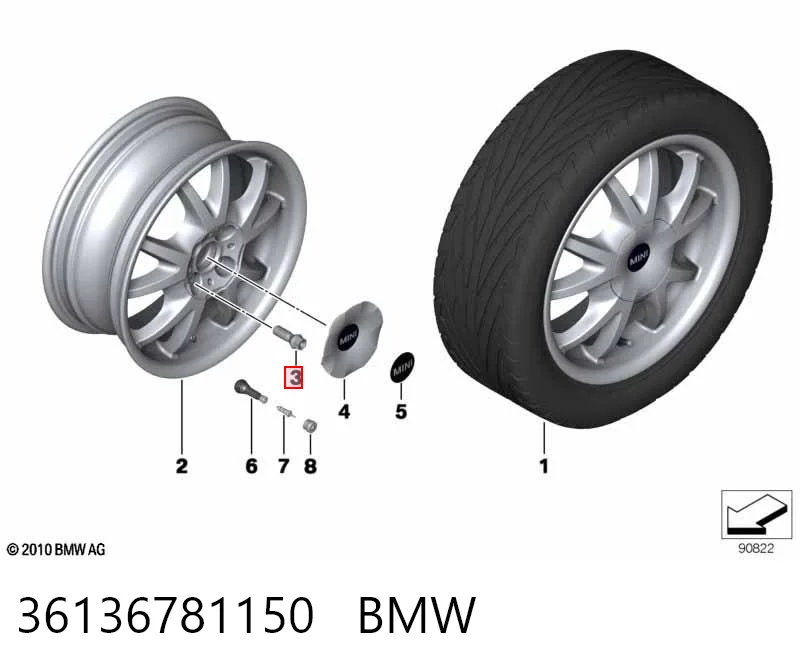 36136781150 BMW Болти до колеса