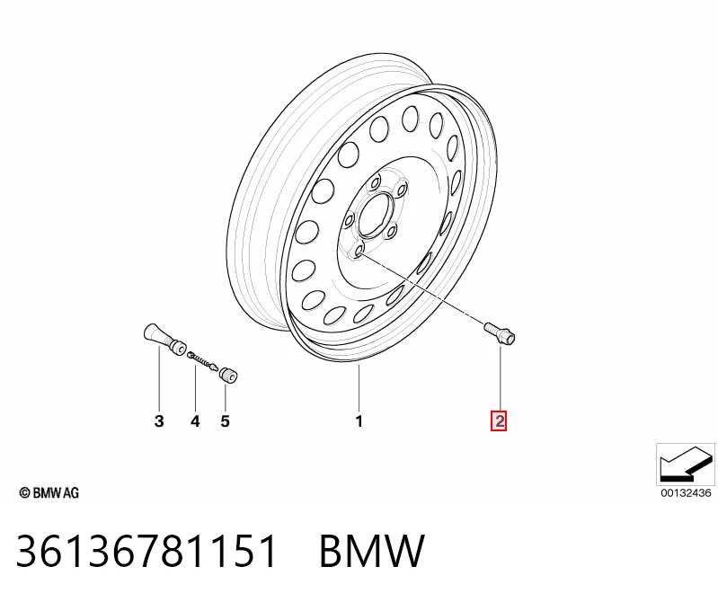 36136781151 BMW Болти до колеса