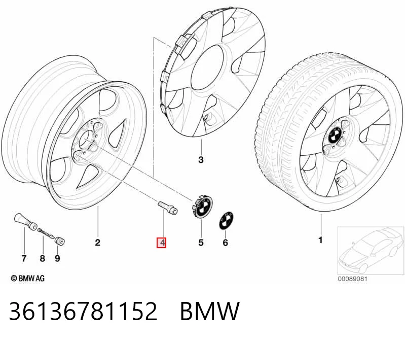 36136781152 BMW Болти до колеса