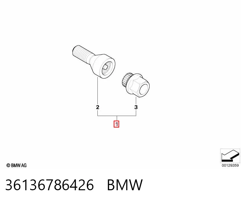 Болти до колеса на BMW 7  F01, F02, F03, F04