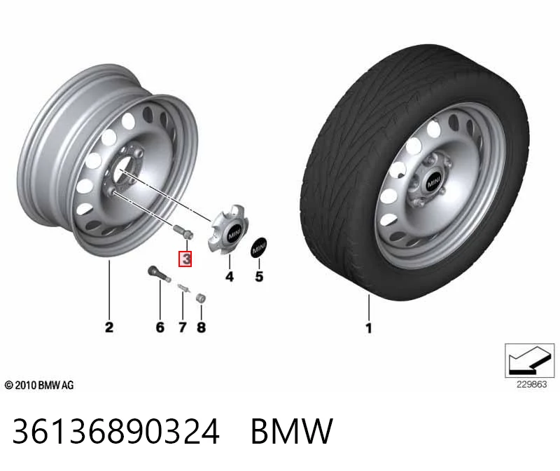 36136890324 BMW Болти до колеса
