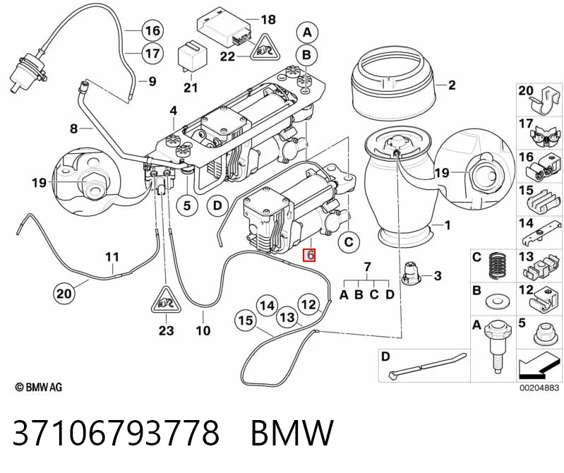 37106793778 BMW Компресор підкачки амортизаторів