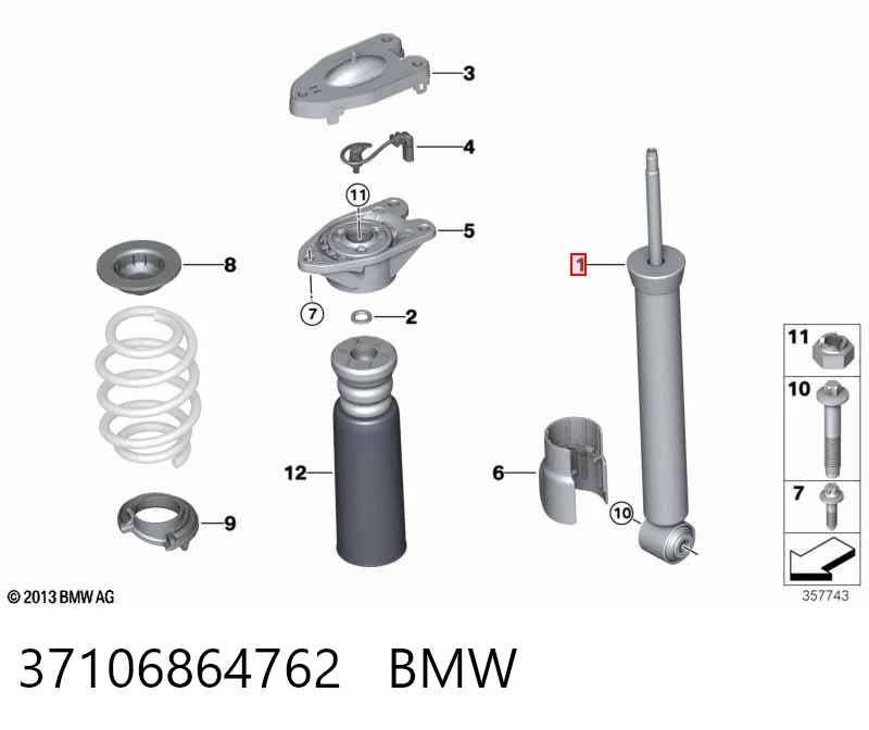 37106864762 BMW Амортизатори задні