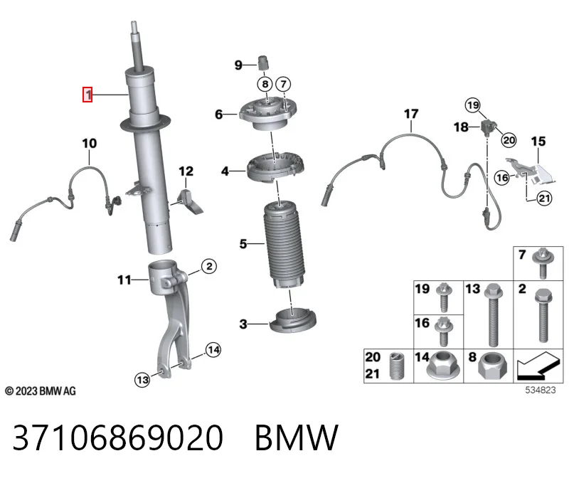 Купити 23328976 Bilstein Амортизатор передній, правий
