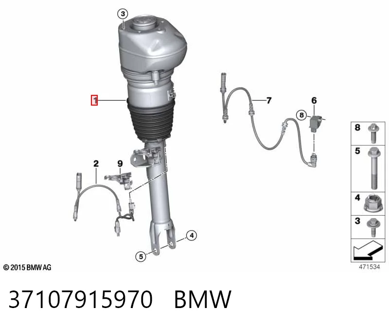 37107915970 BMW Амортизатор передньої підвіски