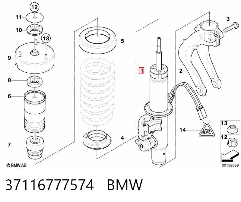 37116777574 BMW Амортизатор передньої підвіски