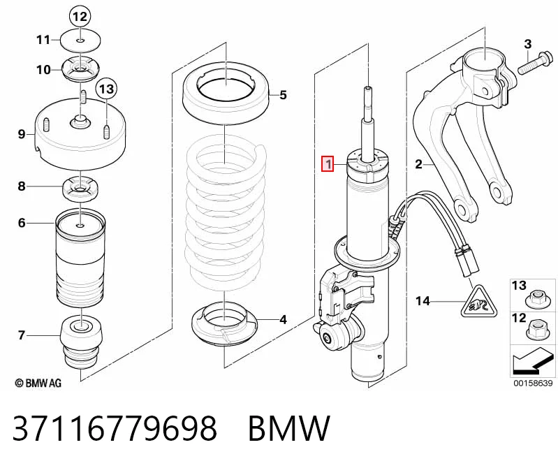 37116779698 BMW Амортизатор передньої підвіски