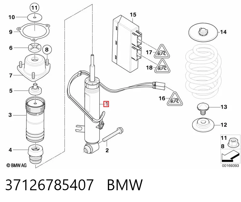 37126785407 BMW Амортизатор задній, лівий