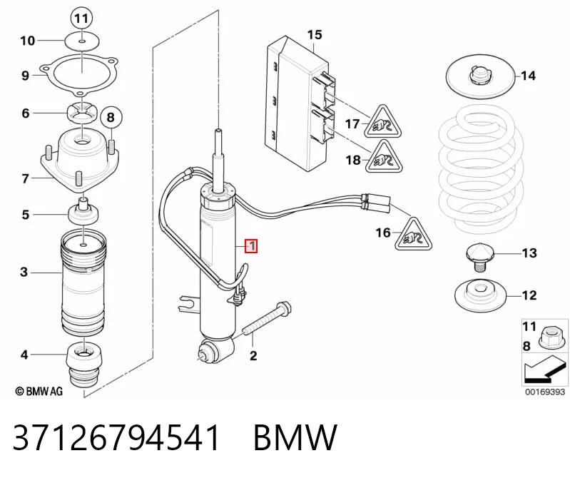 37126794541 BMW Амортизатор задній, лівий
