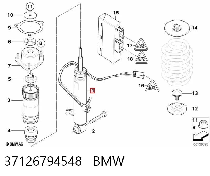 37126794548 BMW Амортизатор задній, правий