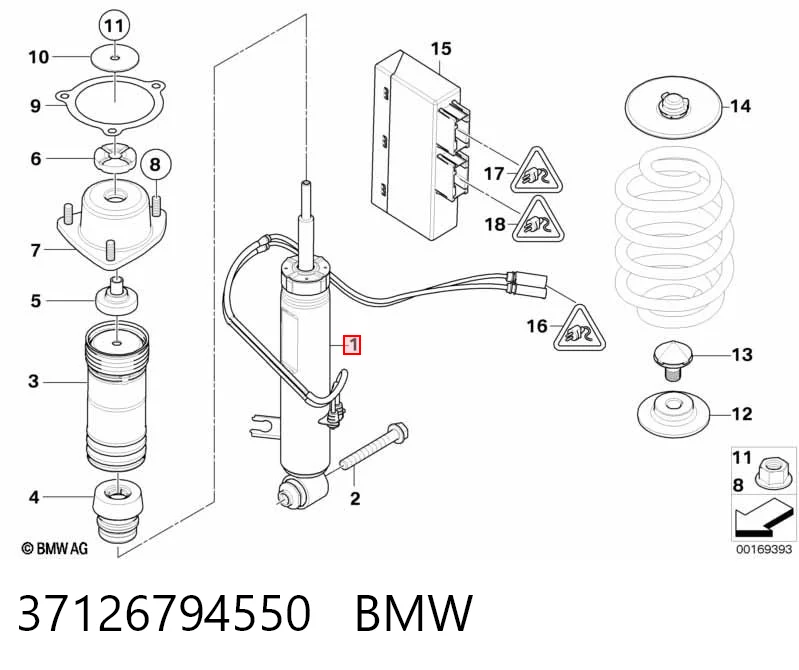 37126794550 BMW Амортизатор задній, правий