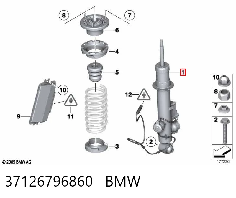 37126796860 BMW Амортизатор задній, правий