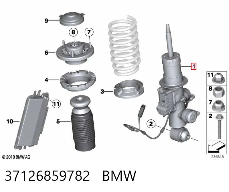 37126859782 BMW Амортизатор задній, правий