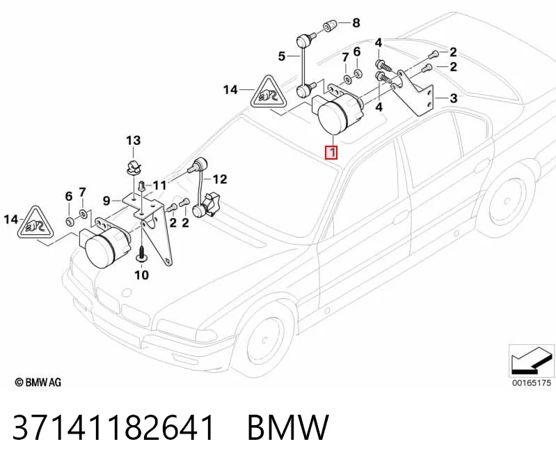 37141182641 BMW Датчик рівня положення кузова, передній